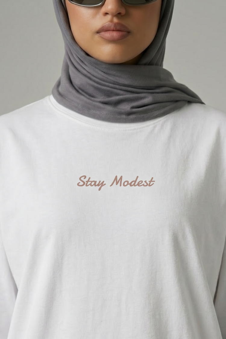 Stay Modest Oversized Cover-Up Tee