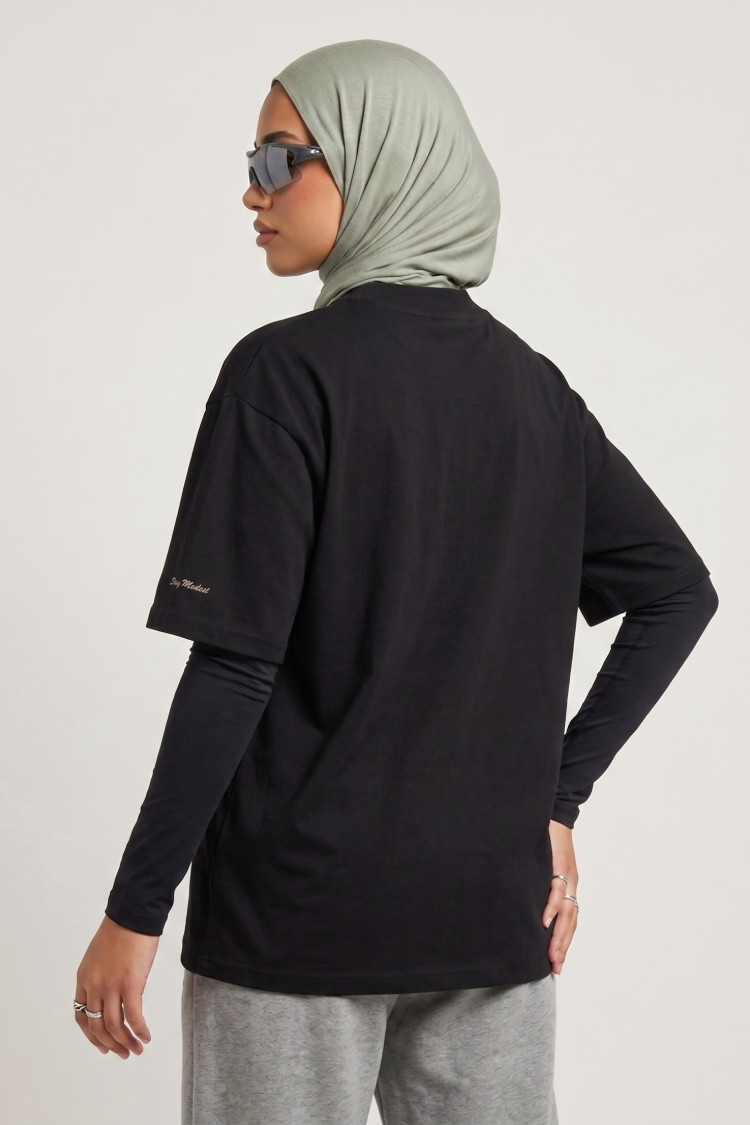 Stay Modest Oversized Cover-Up Tee