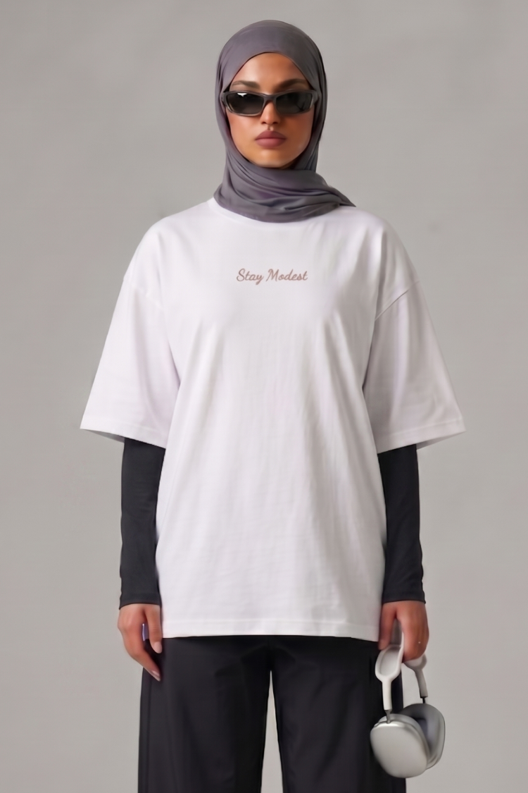 Stay Modest Oversized Cover-Up Tee