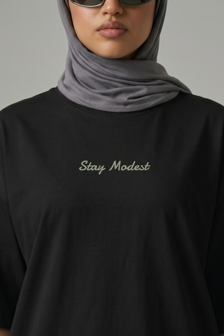 Stay Modest Oversized Cover-Up Tee