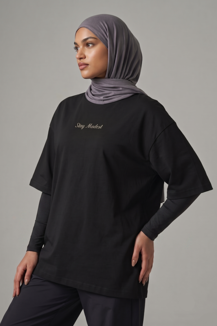 Stay Modest Oversized Cover-Up Tee