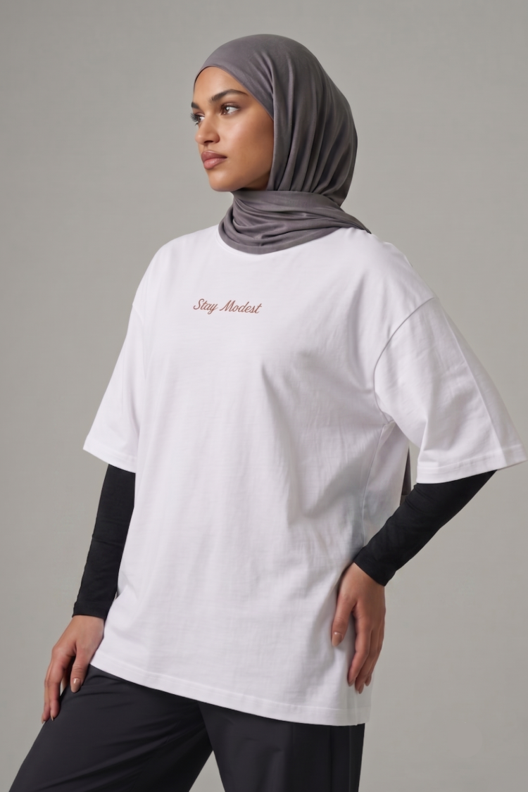 Stay Modest Oversized Cover-Up Tee